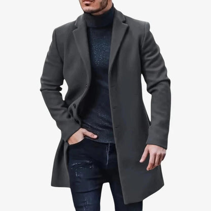 Manteau Femme Long Noir Élégant Hiver