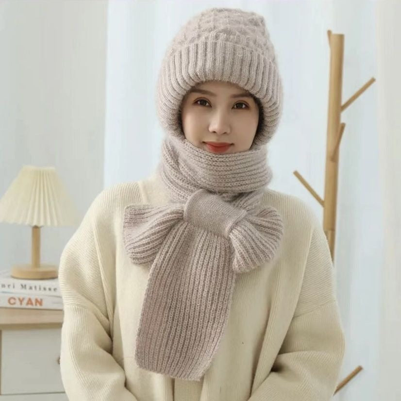 Chapeau et Écharpe Ensemble Hiver Chaud