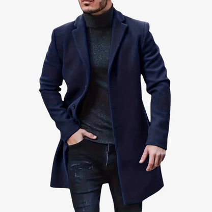 Manteau Femme Long Noir Élégant Hiver