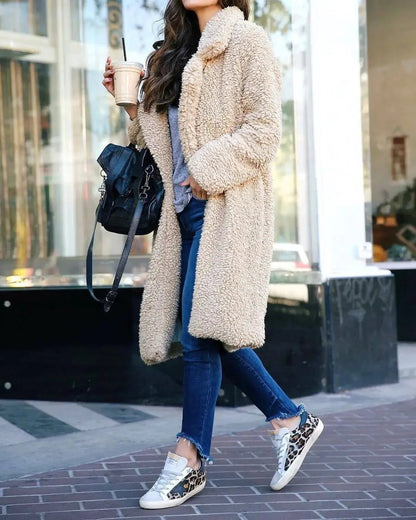 Manteau Femme Hiver Chaud et Élégant en Peluche - PanierRoyale