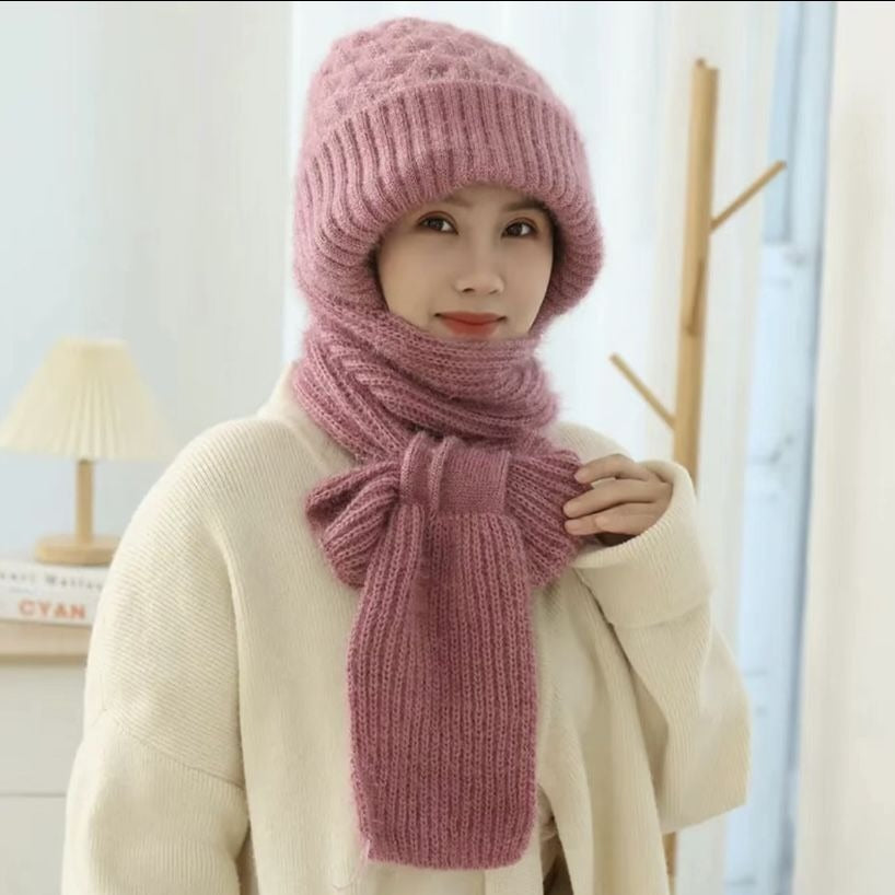 Chapeau et Écharpe Ensemble Hiver Chaud