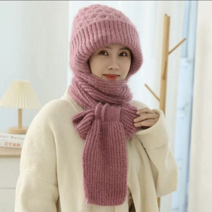 Chapeau et Écharpe Ensemble Hiver Chaud