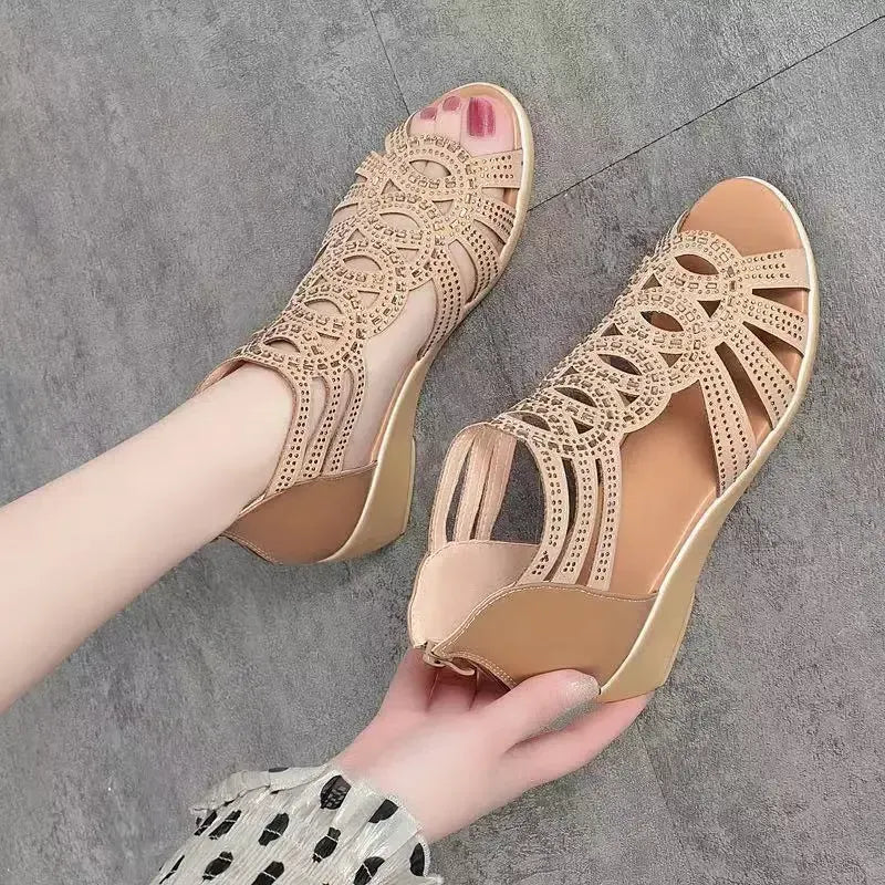 Sandales Découpes Femmes Été Chic