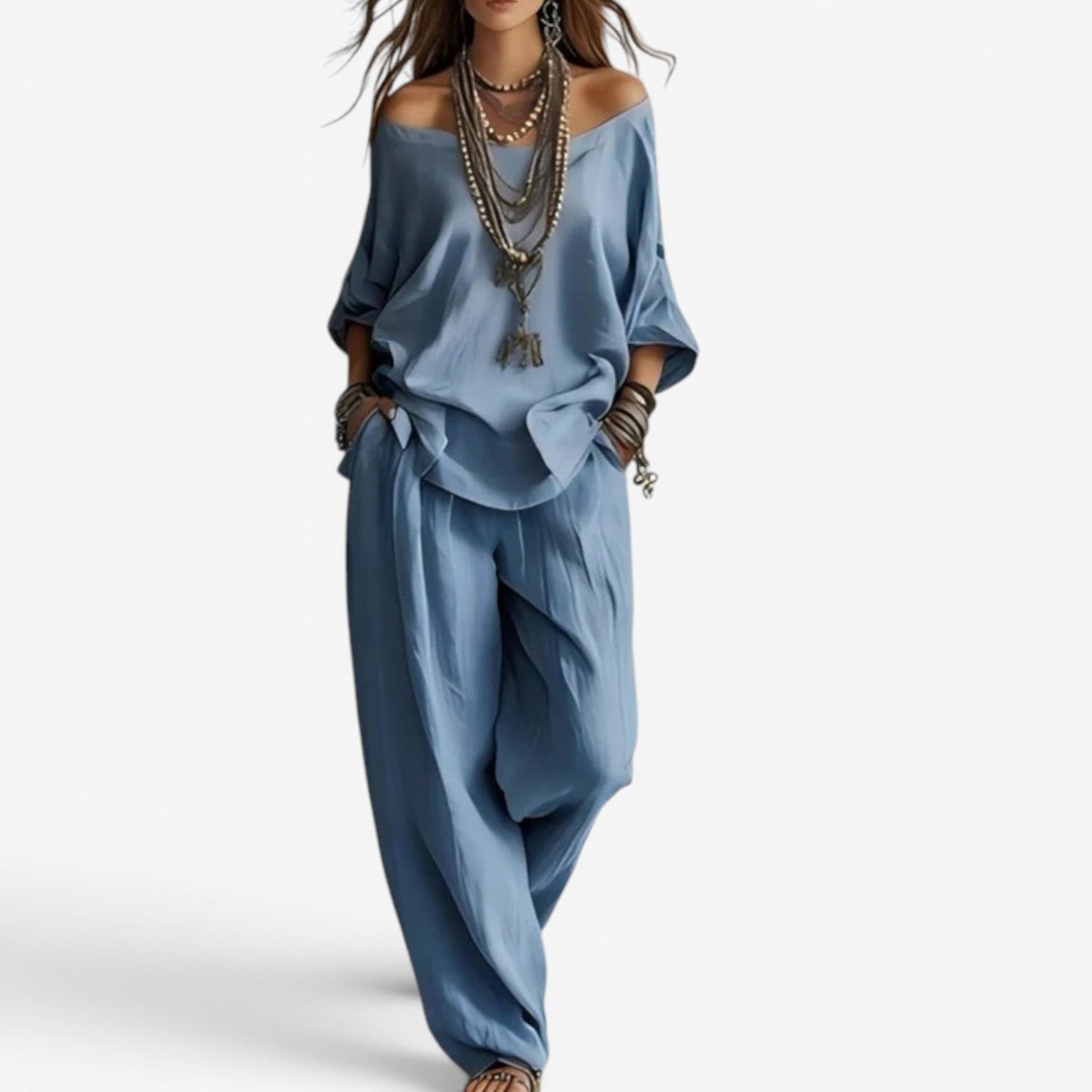 Ensemble Femme Fluide Décontracté Style Bohème
