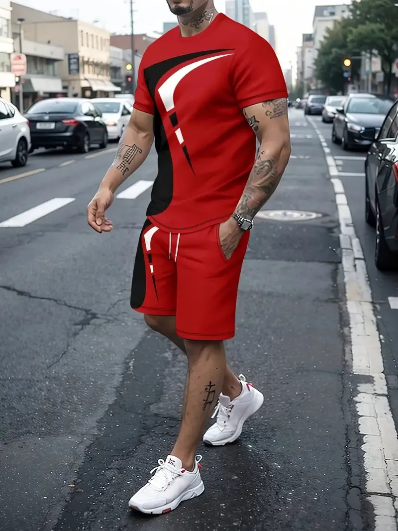 Tenue Décontractée Homme Été Short et Tee-Shirt - PanierRoyale