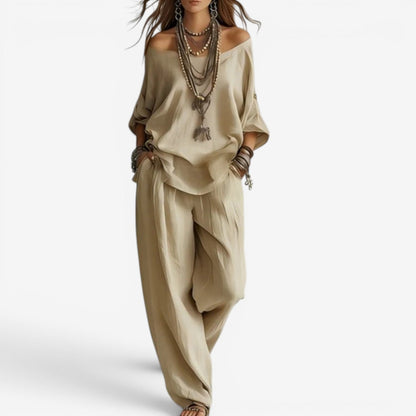 Ensemble Femme Fluide Décontracté Style Bohème