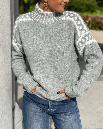 Pull Tricot Waffle Confort Coupe Ajustée