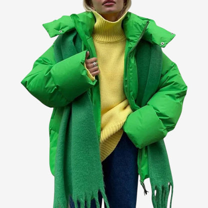 Parka Hiver Équipée Capuche et Fermeture Éclair Réglable
