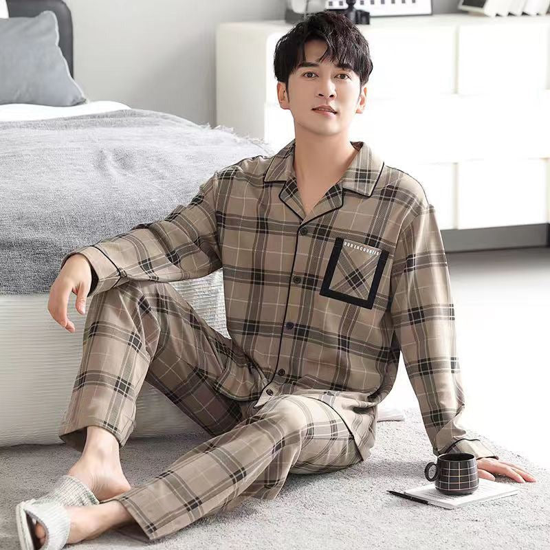 Pyjama Homme Doux Manches Longues pour Hiver