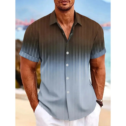 Chemise Homme Été Manches Courtes Imprimée