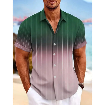 Chemise Homme Été Manches Courtes Imprimée