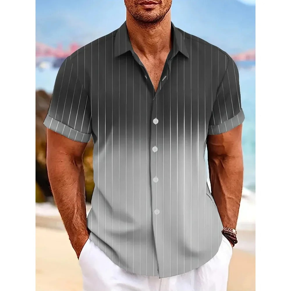 Chemise Homme Été Manches Courtes Imprimée