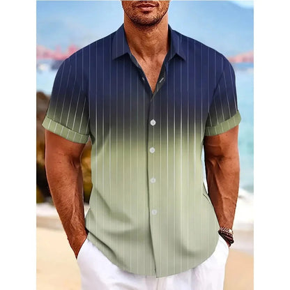 Chemise Homme Été Manches Courtes Imprimée