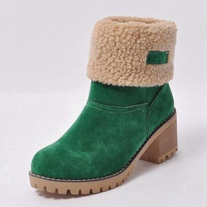 Bottes Femmes Hiver à Talon Haut Fermeture Éclair Chaussures