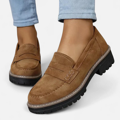 Chaussures Loafer Femmes Classiques à Semelle Épaisse