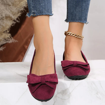 Ballerines Femmes Printemière avec Nœuds en Ruban