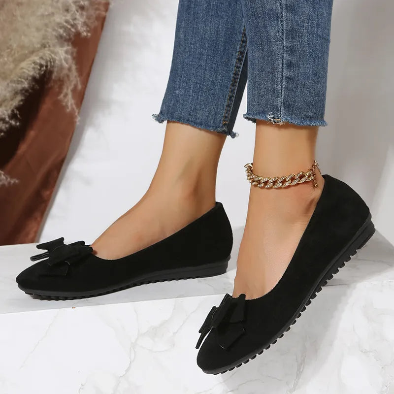 Ballerines Femmes Printemière avec Nœuds en Ruban