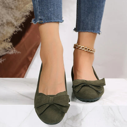 Ballerines Femmes Printemière avec Nœuds en Ruban