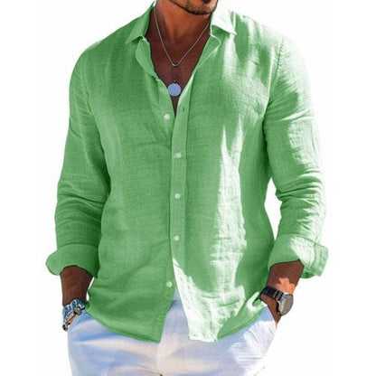 Chemise Homme Décontractée Manches Longues Boutons