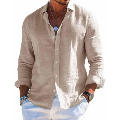 Chemise Homme Décontractée Manches Longues Boutons