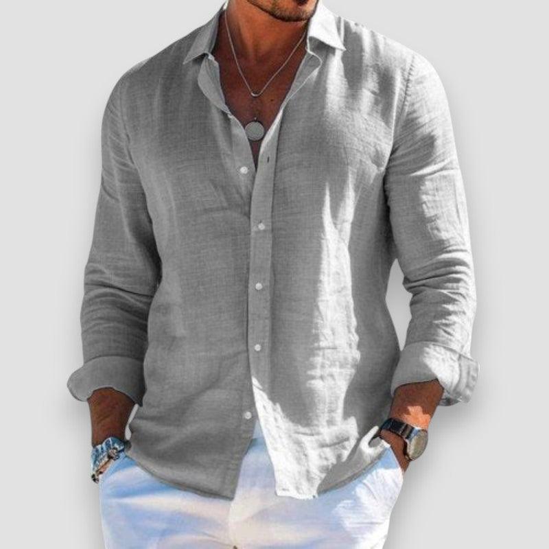 Chemise Homme Coton Polyester Légère Coupe Classique