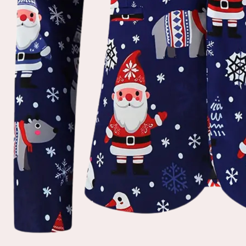 REGGIS - Blazer de Noël Tendance pour Hommes