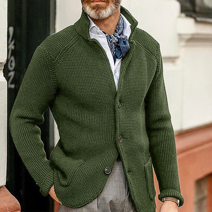 Cardigan Homme Hiver Doux à Manches Longues avec Poche