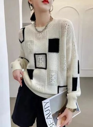 Pull Femme Col Rond Grosse Maille Hiver - PanierRoyale