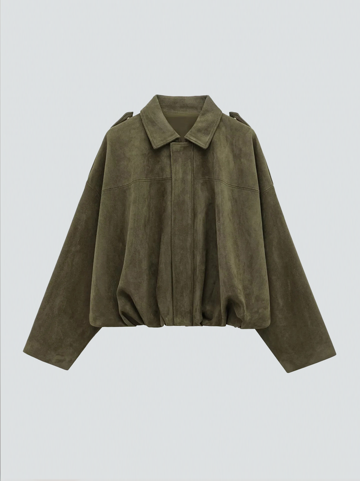 Veste Effet Suédé Coupe Ample Oversize Style Urbain