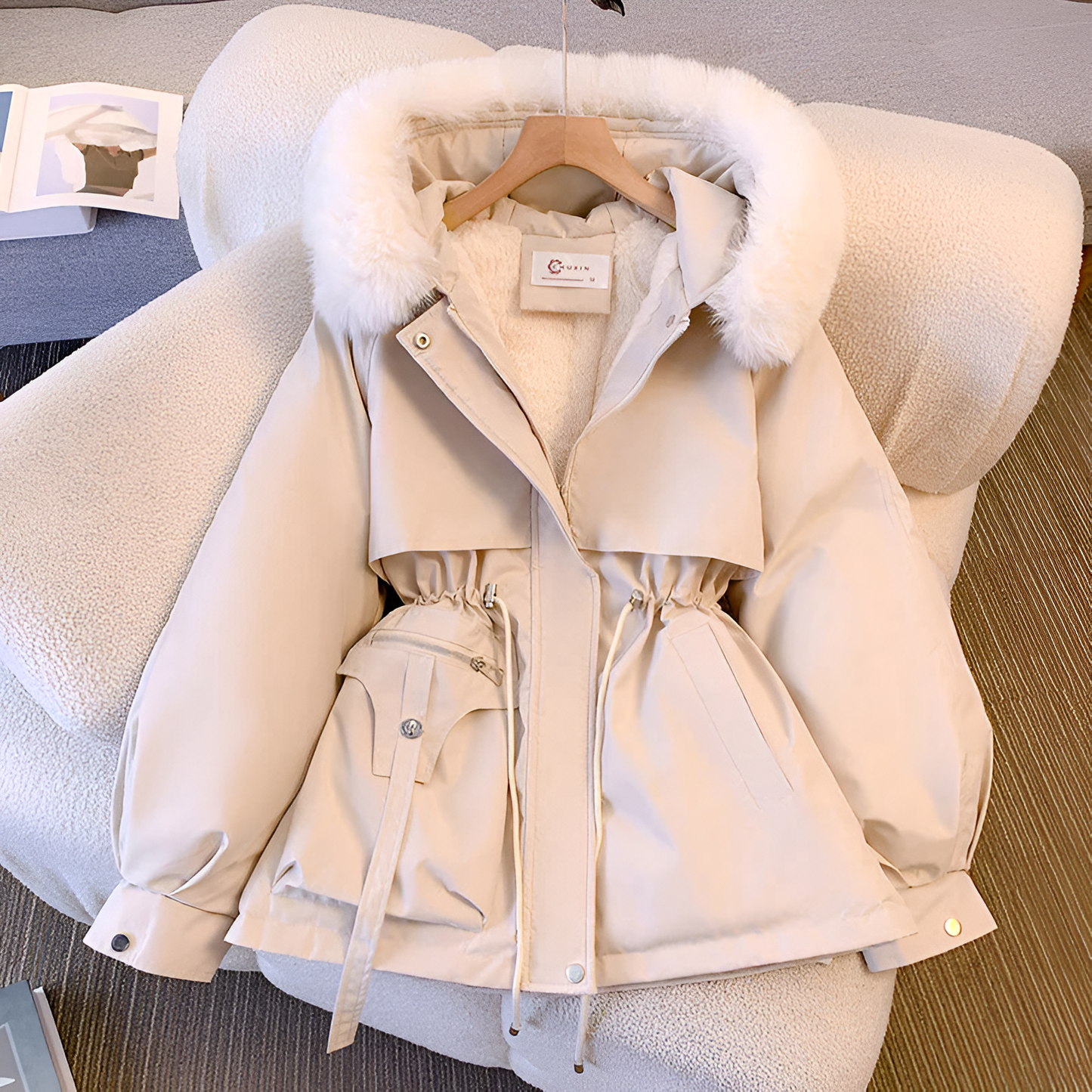 Parka Hiver Femme Capuche Doublée Fourrure Synthétique - BerlinGlamour