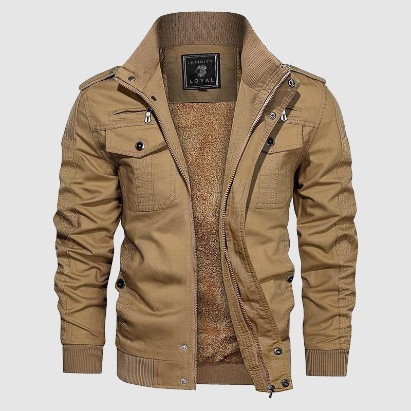Blouson Homme Hiver Chauffant avec Doublure Polaire