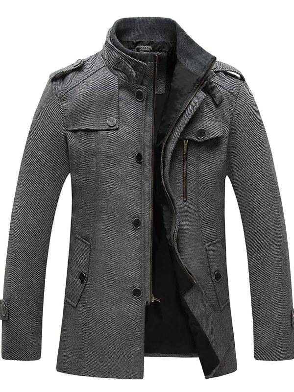 Veste Hiver Homme Col Montant Étanche et Chaude