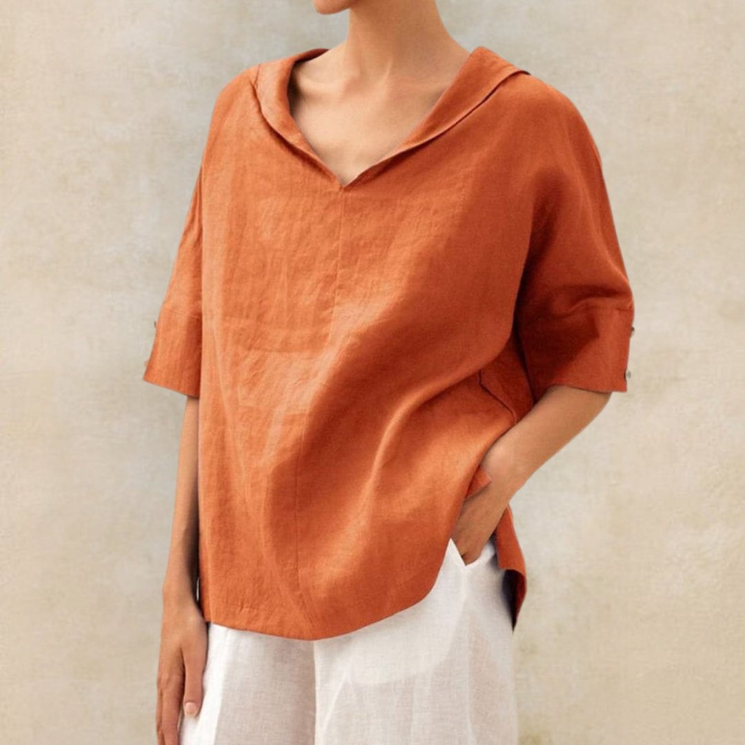 Chemise Femme Col V Confort et Décontractée - PanierRoyale