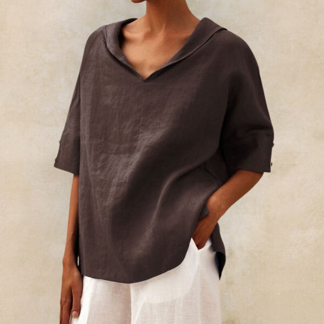 Chemise Femme Col V Confort et Décontractée