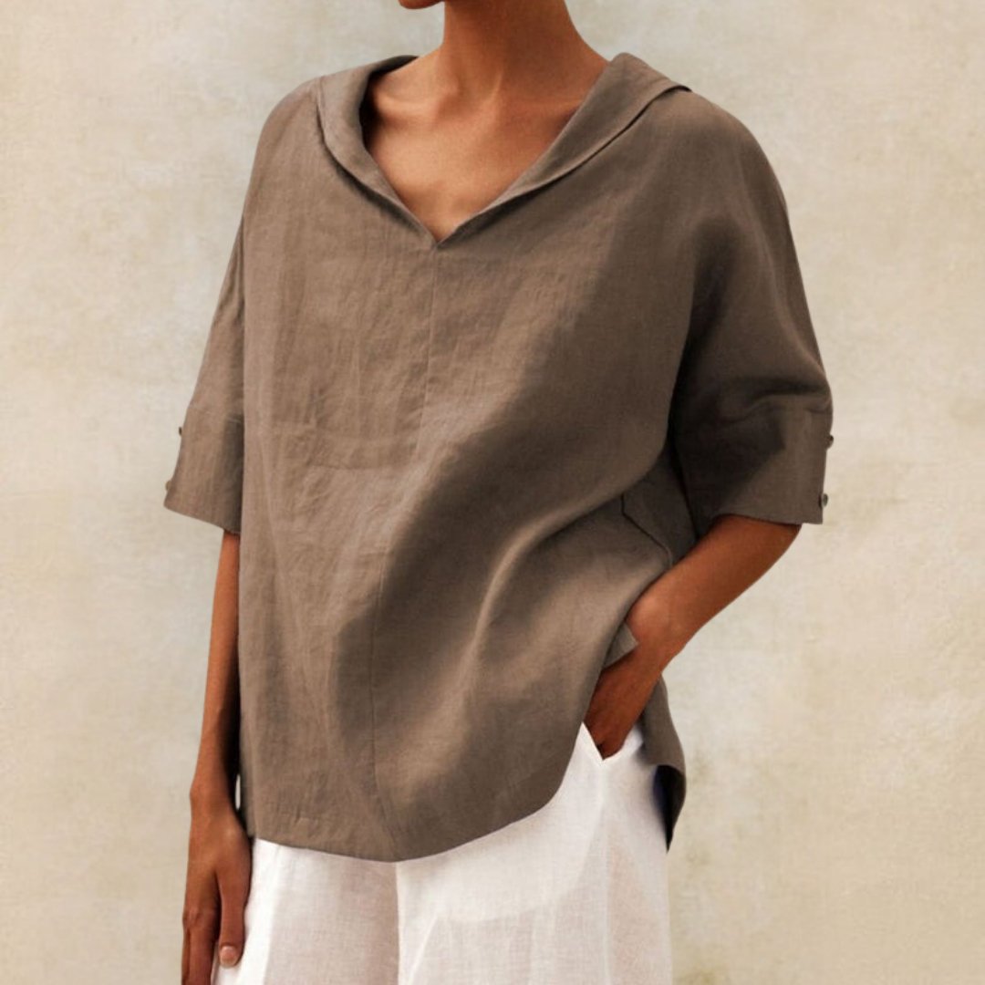 Chemise Femme Col V Confort et Décontractée