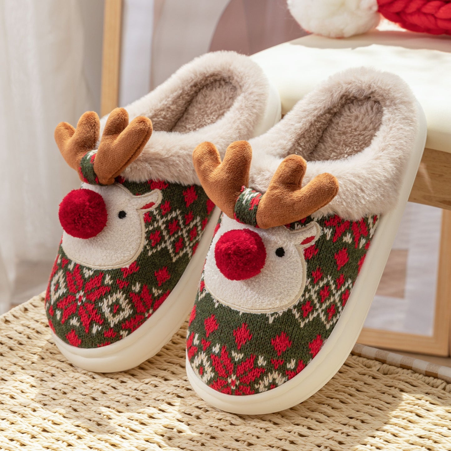 Chaussons Peluche Hiver Chauds et Confortables pour Femme - PanierRoyale