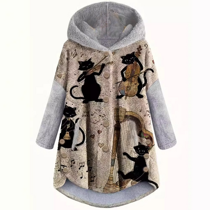 ELIANA - Pull à capuche doublé de polaire pour femmes