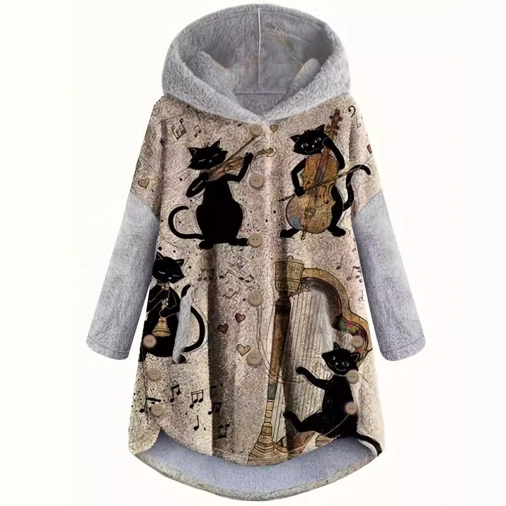 Pull Capuche Polaire Doux et Chaud pour Femme