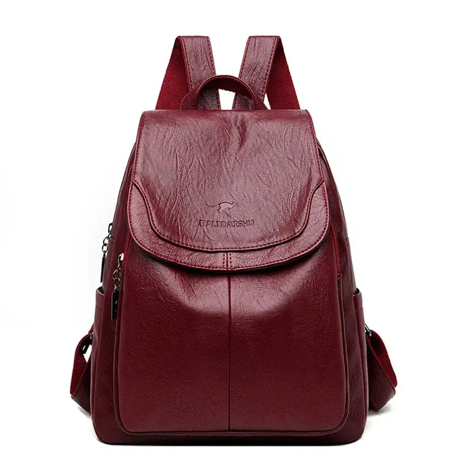 Maya| Anti-Diebstahl Rucksack aus Leder Zendoo.de