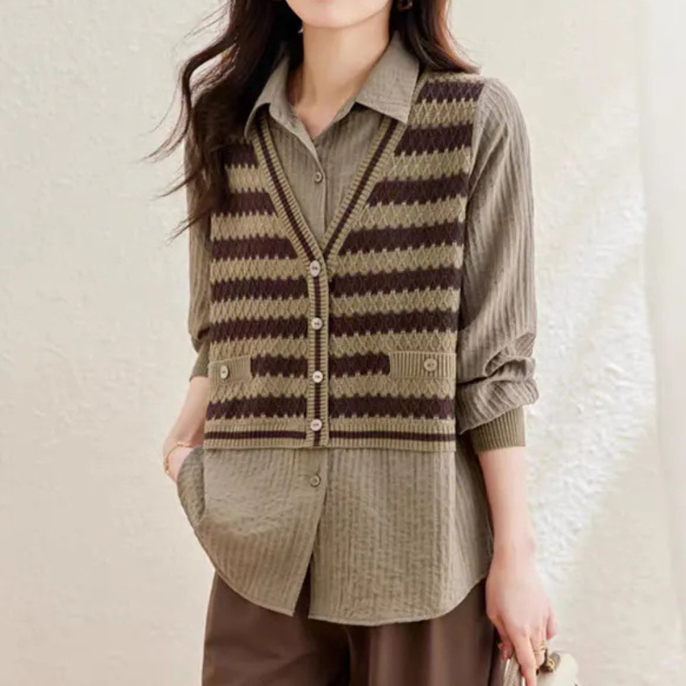 BIA - Pull Cardigan Confortable et Chaleureux pour Femmes
