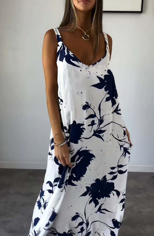 Robe Été Imprimée Manches Courtes Chic - PanierRoyale