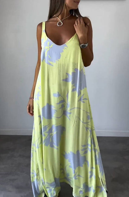 Robe Été Imprimée Manches Courtes Chic