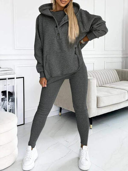 Sweat à Capuche Femme Doux et Élastique avec Pantalon Jogging Confortable