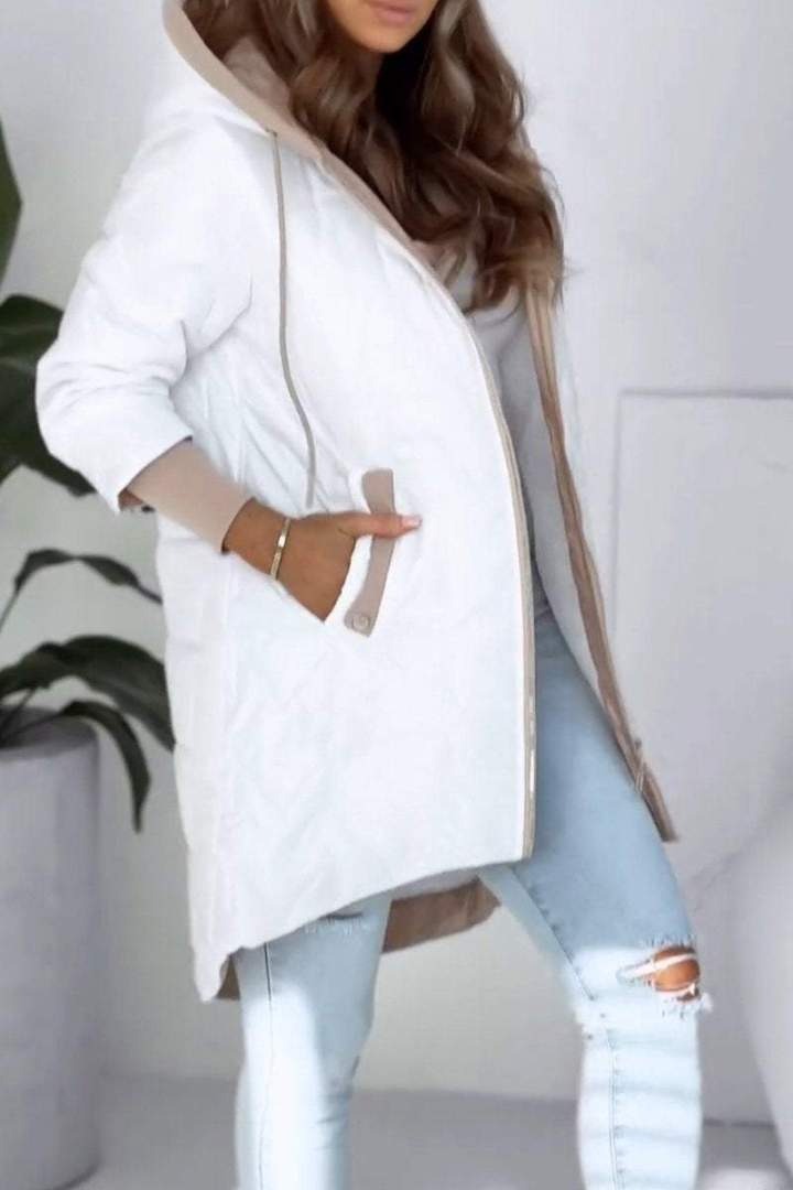 Manteau Élégant Femme à Capuche - Veste Hivernale Légère et Douce pour la Ville - PanierRoyale