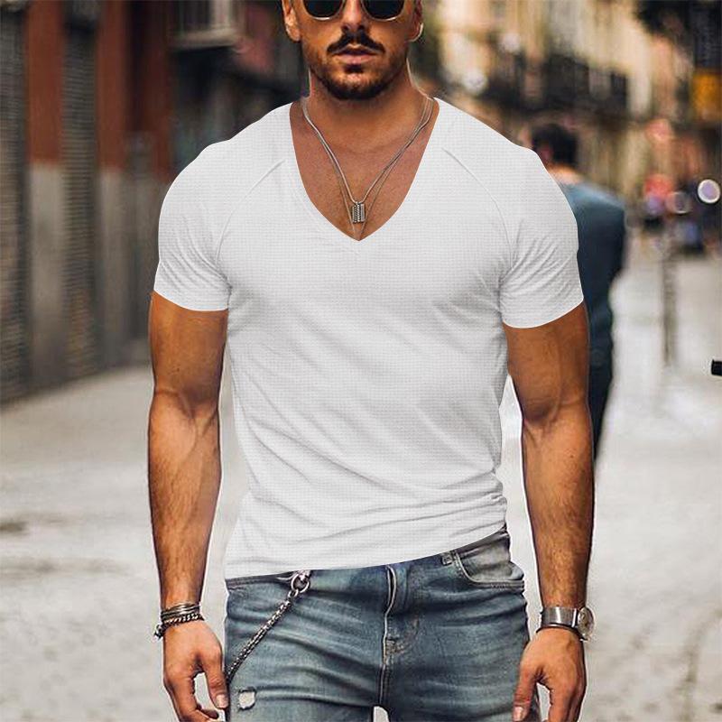 T-shirt Homme Col V Décontracté Moderne