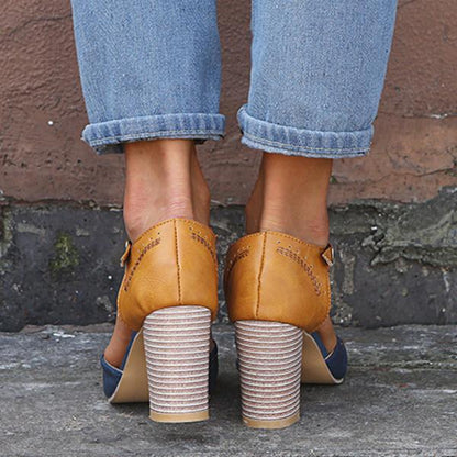Chaussures Mary Janes Printemps à Talons Bloc Féminines