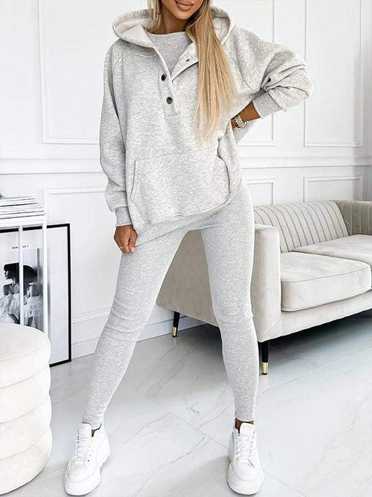 Sweat à Capuche Femme Doux et Élastique avec Pantalon Jogging Confortable - PanierRoyale