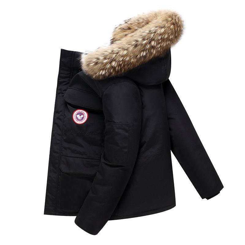 Parka Hiver Épaisse et Chaude avec Capuche Fourrure
