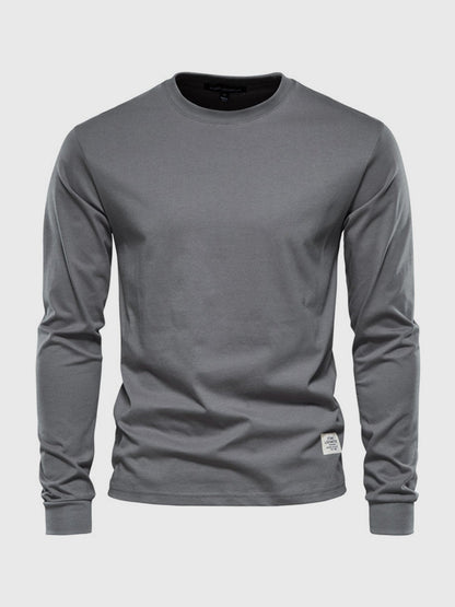 Chemise Homme Coton Manches Longues Col Rond Classique