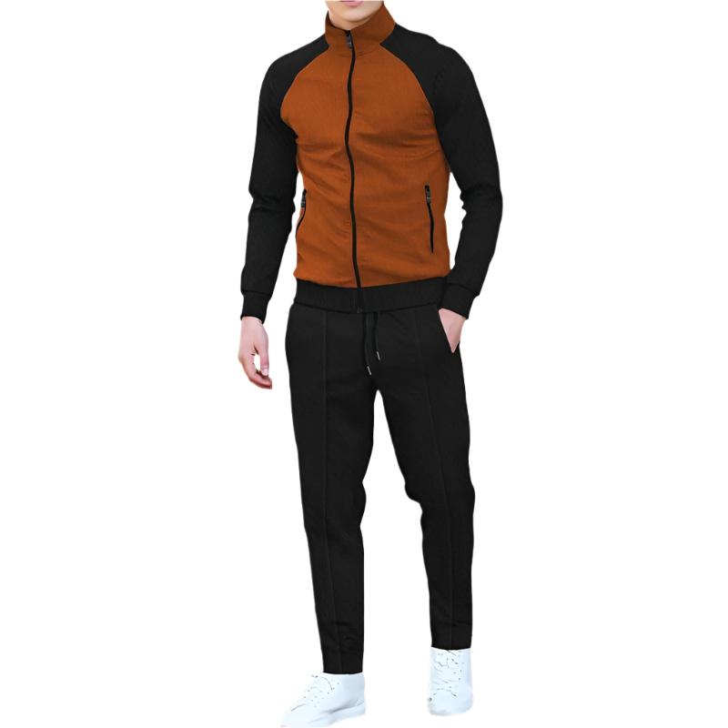 Veste de sport homme décontractée marron noir casual